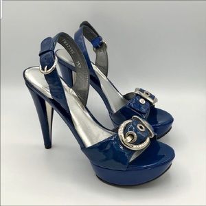 Stuart Weitzman Size 7 1/2 Blue Patent Heels 👠
